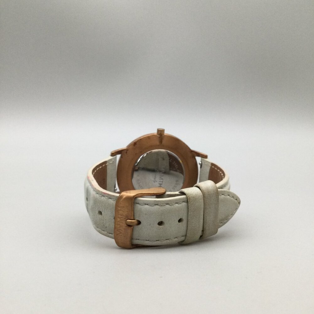 MVMT Boulevard Watch Women 38mm Rose Gold Tone White Leather Band New Battery - Picture 8 of 16